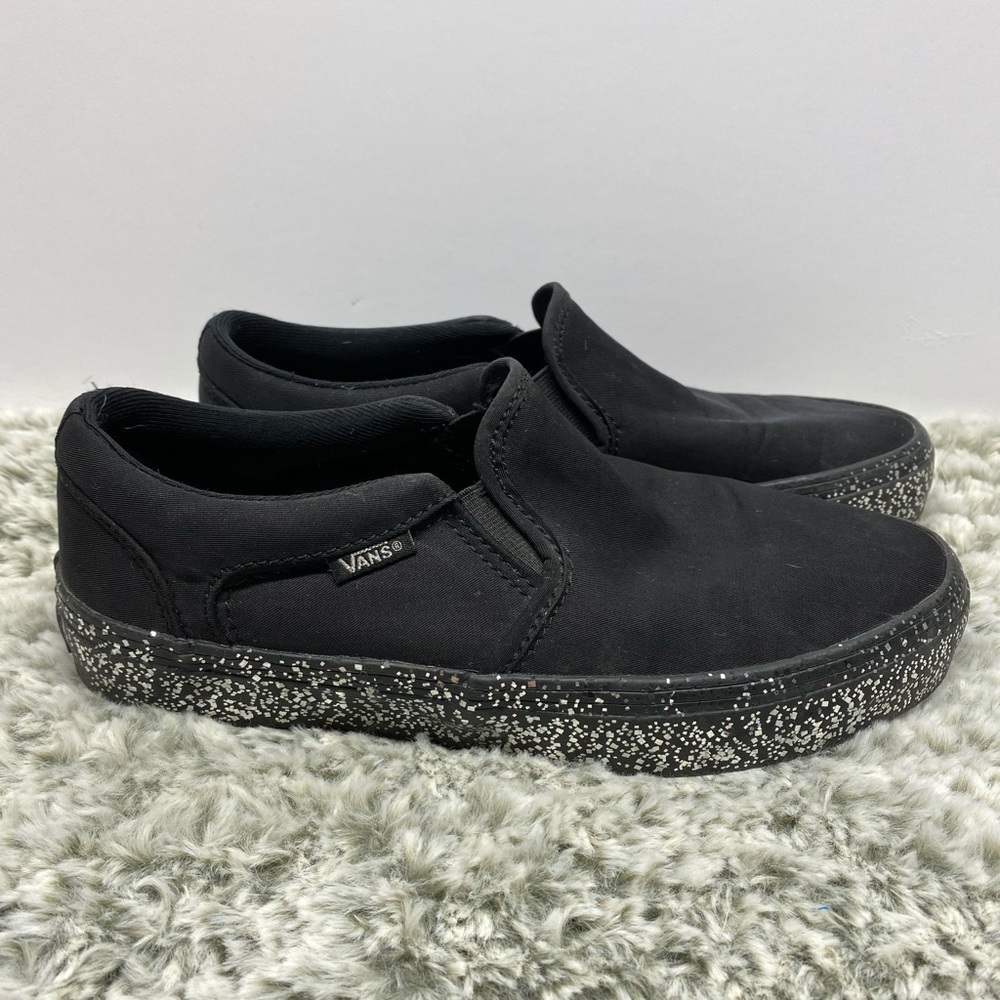 Black vans with glitter bottom!